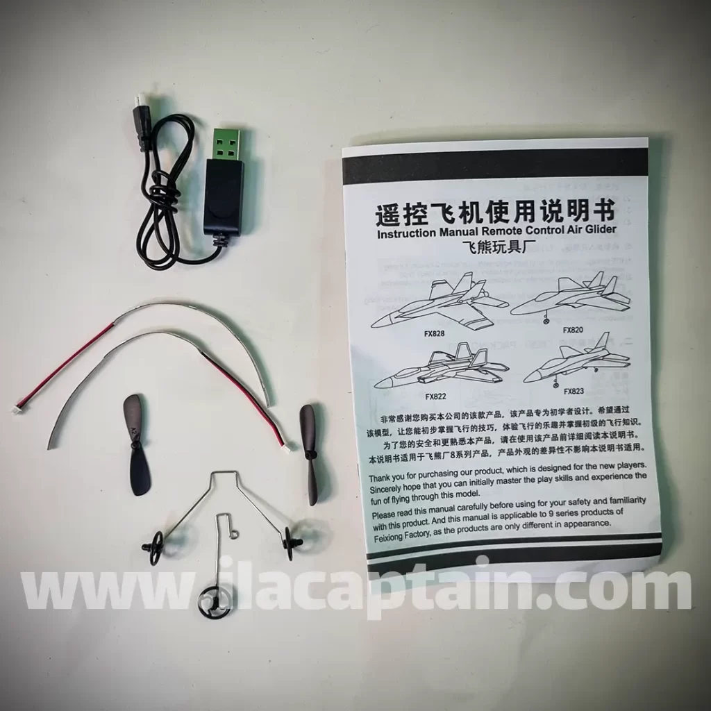 محتوا جعبه هواپیما کنترلی fx820