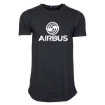 تیشرت لانگ مشکی ایرباس | خرید تیشرت مشکی ایرباس | طرح لباس airbus لوگو airbus