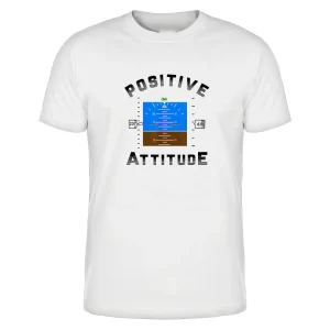 تیشرت سفید مردانه با طرح Positive Attitude