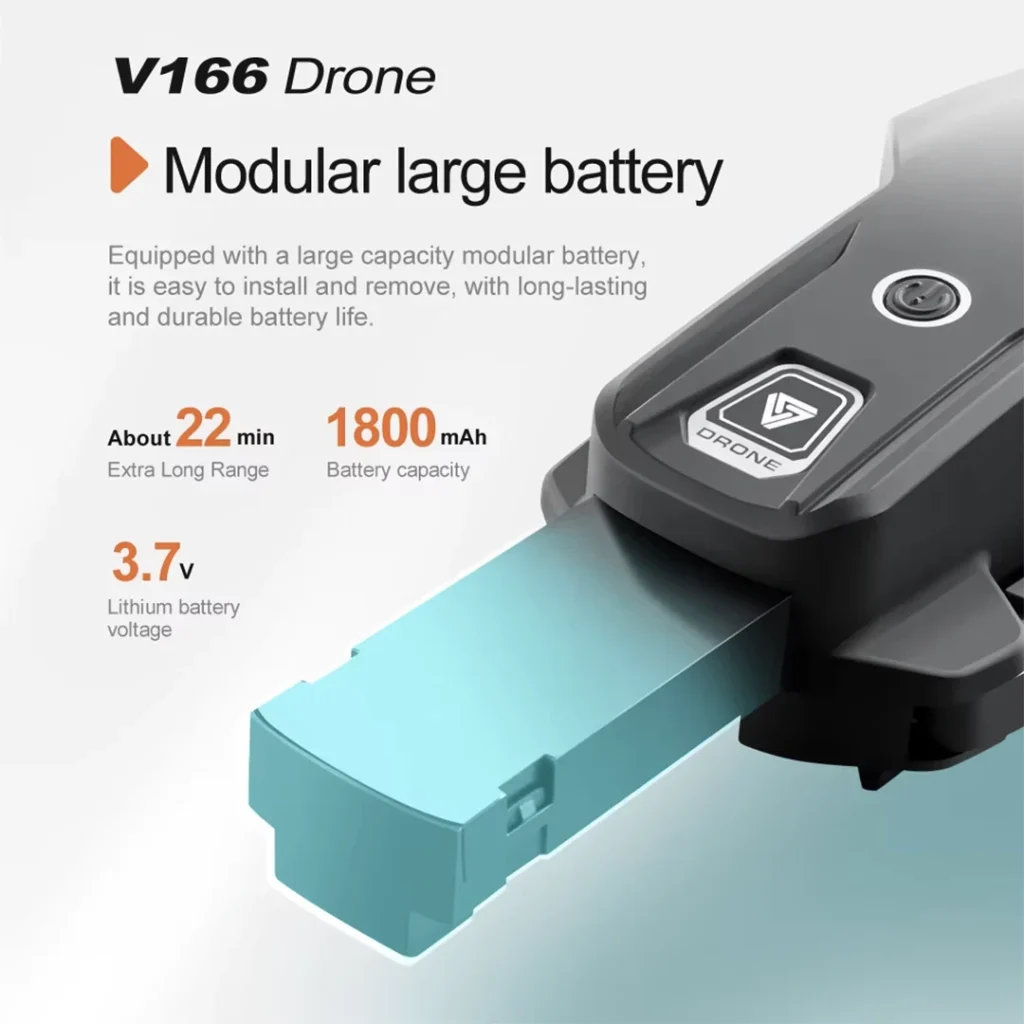 کوادکوپتر V166 با موتور براشلس خرید هلیشات اقتصادی با کیفیت خوب پهپاد وی 166