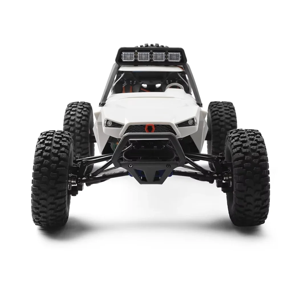 ماشین کنترلی باگی سفید WLtoys 12429 فرم جیپ بزرگ حرفه ای موتور براش صخره نورد