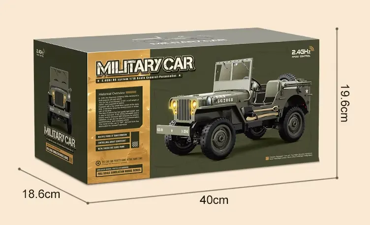 ماشین کنترلی jjrc willys c8815 جیپ آفرودی شیب زن و حرفه ای همراه با وینچ طناب و چادر